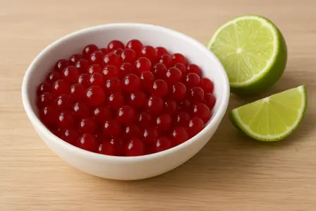 Hindbær-lime perler