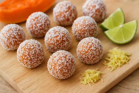 Papaya-ingefærtrøfler