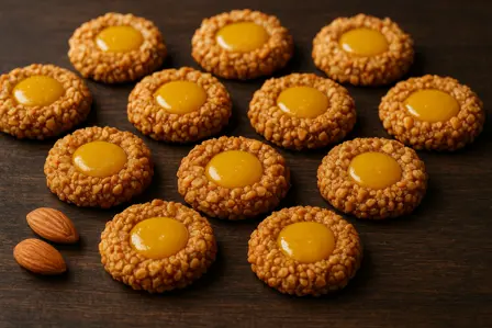 Ristet mandelknas med citronkaramelhjerte