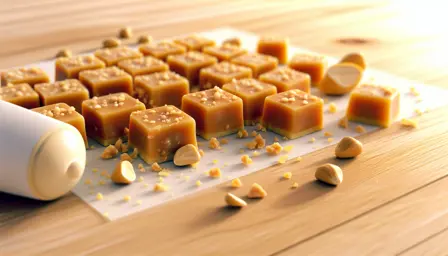 Saltkaramel med gylden knas