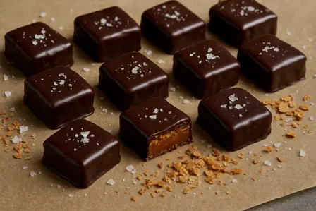 Sprød havsaltkaramel-chokoladebar